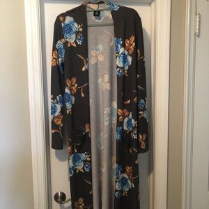 Agnes & Dora Blue Floral Duster Size L